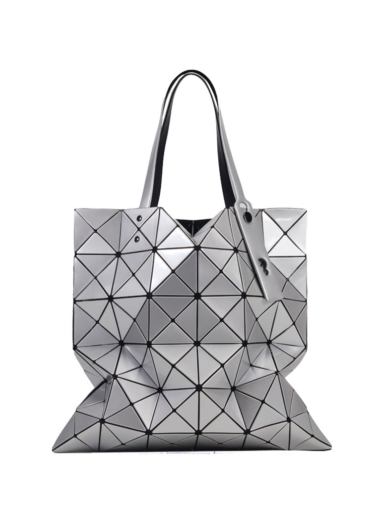 Wholesale diamond pattern tote bag large capacity commuter shoulder bag